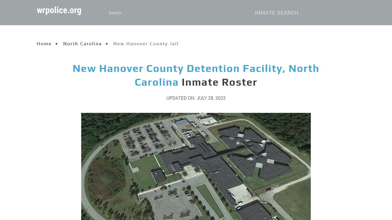 New Hanover County Detention Facility, North Carolina ...