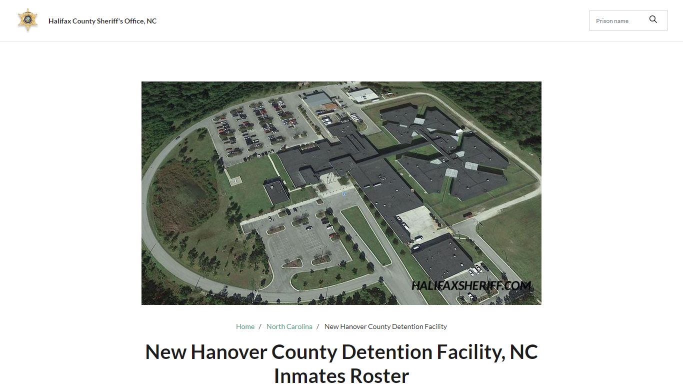 New Hanover County Detention Facility , NC Inmates Roster